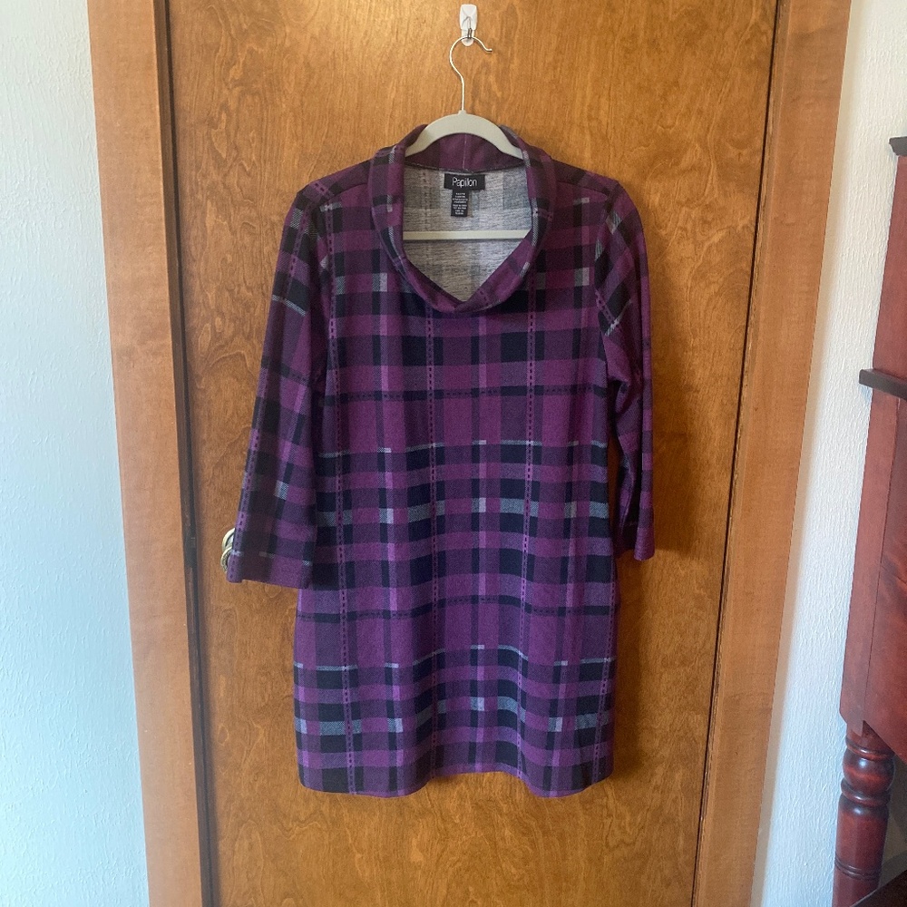 Plaid Dark Purple Dress